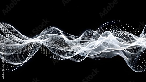 abstract wave background on black