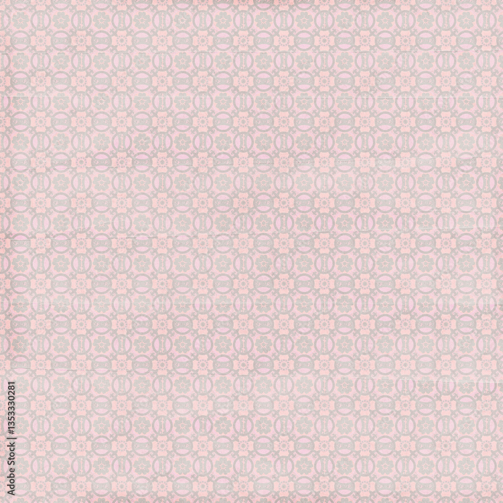 Floral geometric patterns, seamless paper and mosaic fabric Floral geometric patterns, seamless paper and mosaic fabric
