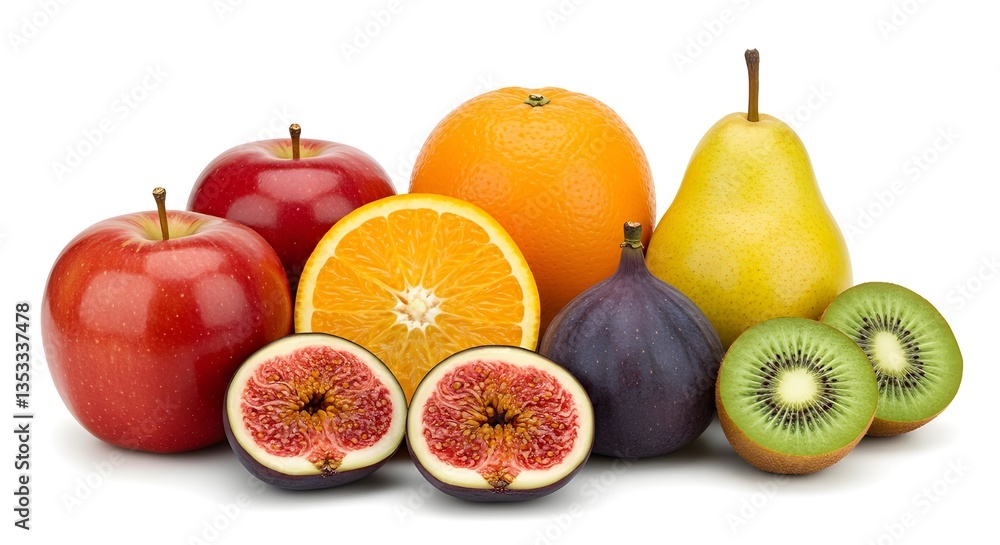 Wallpaper background of fresh fruits Wallpaper background of fresh fruits