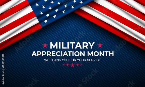 Happy National Military Appreciation Month Background Design Illustration