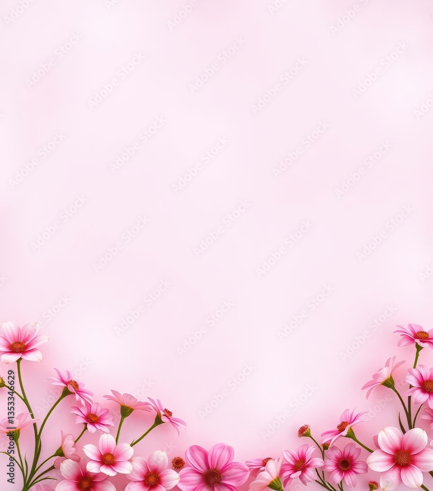 Faded pastel background, distressed texture, delicate pink floral border, paper, wallpaper, blossom Faded pastel background, distressed texture, delicate pink floral border, paper, wallpaper, blossom