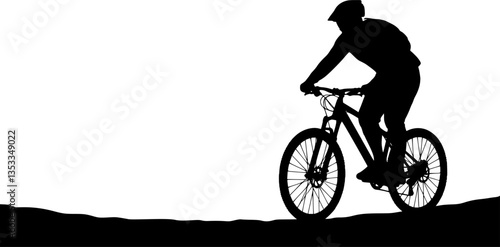 Silhouette Mountain biker
