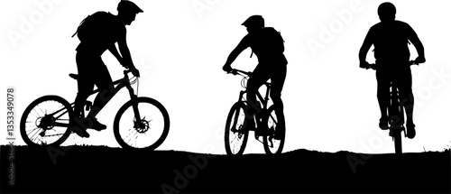 Silhouette Mountain biker

