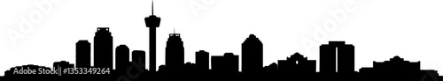 San Antonio Texas USA City Skyline Vector
