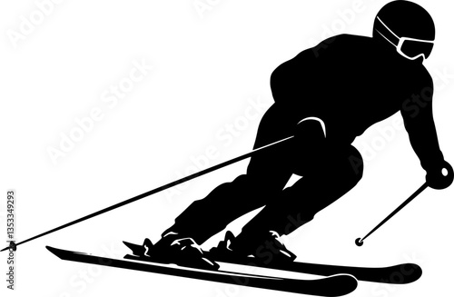 Skifahrer Skirfahrer Vector
