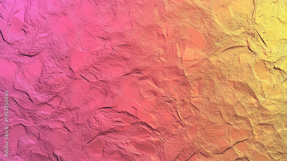 Obraz premium Abstract textured background with vibrant pink and yellow hues, ideal for creative design projects and wallpapers