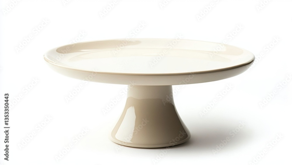 Cream-colored ceramic cake stand Cream-colored ceramic cake stand