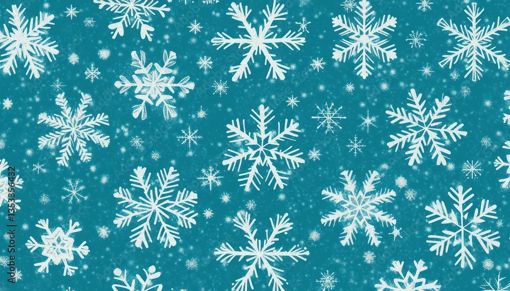 Turquoise Snowflake Pattern Winter Holiday Design Decorative Background Illustration Turquoise Snowflake Pattern Winter Holiday Design Decorative Background Illustration