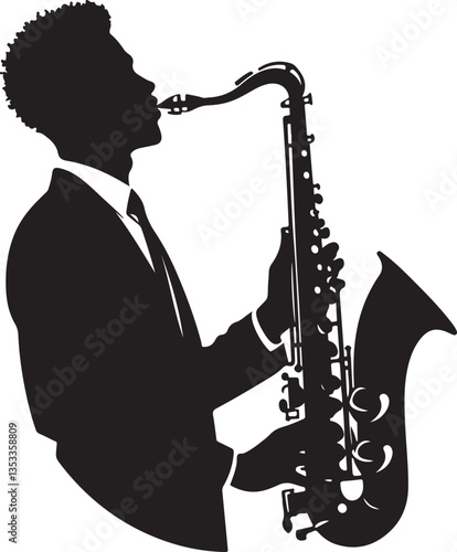 Saxophone Player Silhouette Bundle | Jazz Musician Clipart & Musical Instrument Art