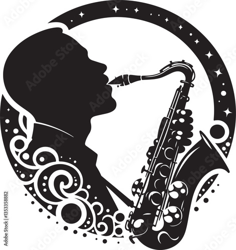 Saxophone Player Silhouette Bundle | Jazz Musician Clipart & Musical Instrument Art