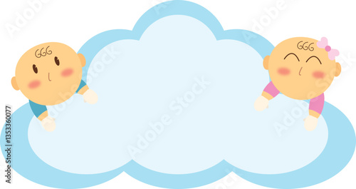 baby cloud gender reveal newborn element