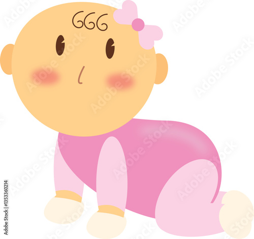girl female gender reveal newborn element