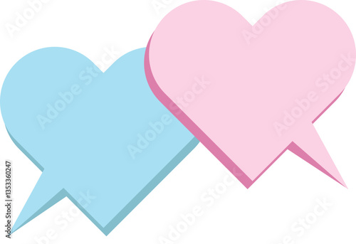 heart chat gender reveal newborn element