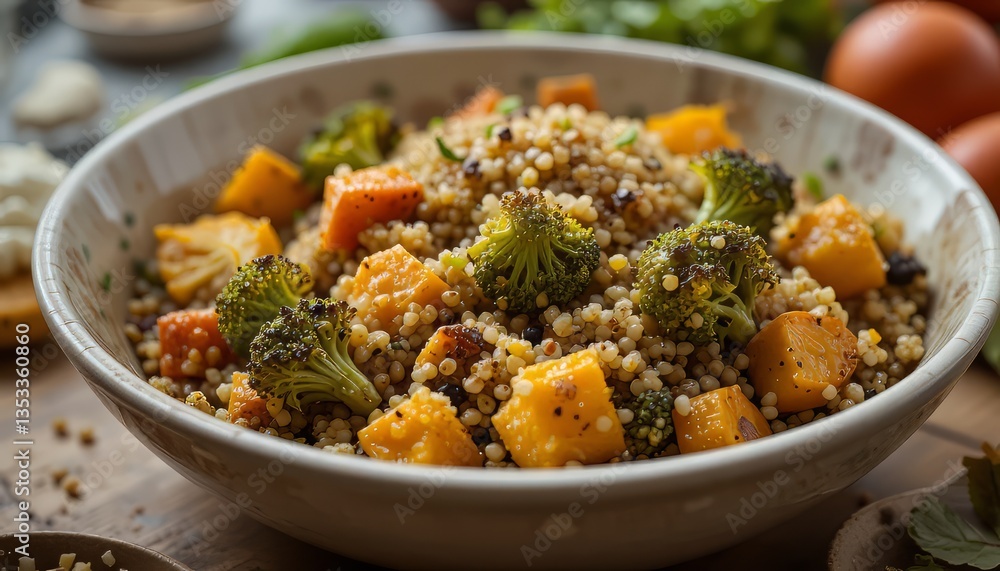 Colorful Grain Salad with Vegetables Colorful Grain Salad with Vegetables