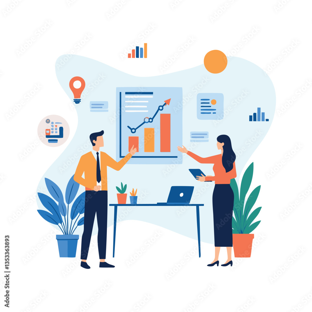 business presentation illustration business presentation illustration