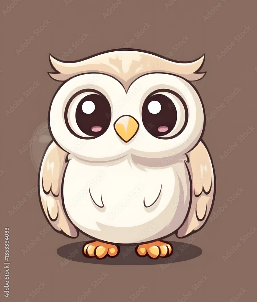 owl on a white background owl on a white background