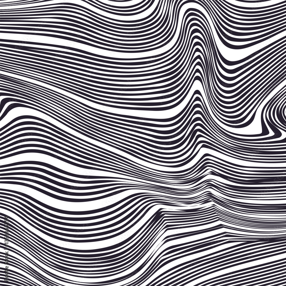 A striped, wavy texture with geological elevations or bumps. A striped, wavy texture with geological elevations or bumps.