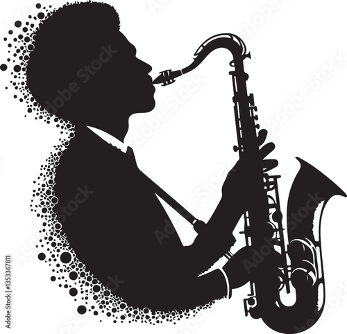 Saxophone Player Silhouette Bundle | Jazz Musician Clipart & Musical Instrument Art