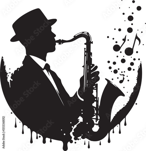 Saxophone Player Silhouette Bundle | Jazz Musician Clipart & Musical Instrument Art