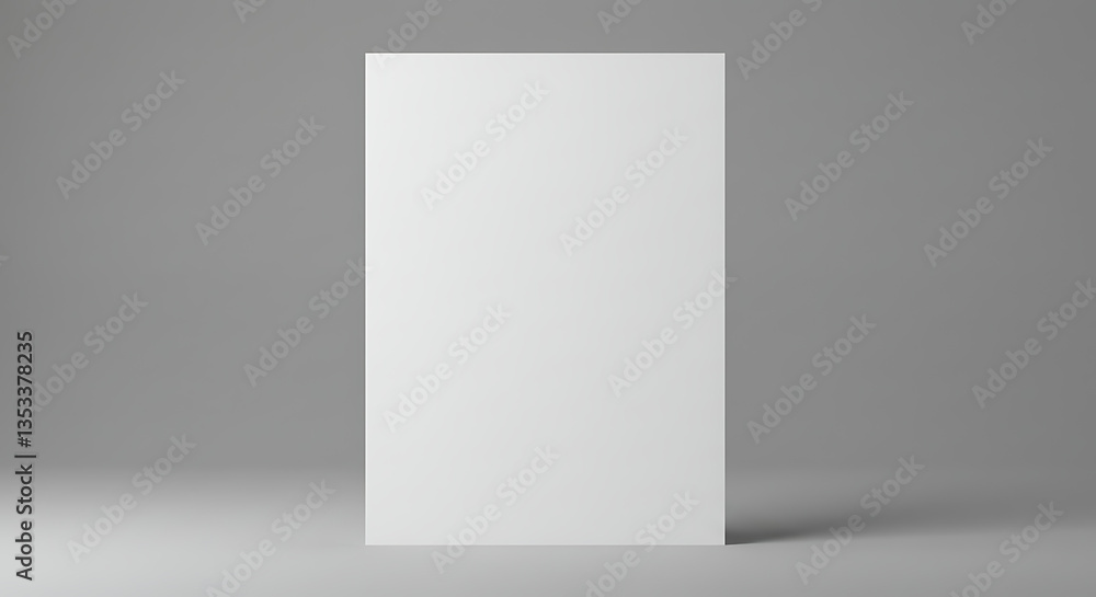 Clean Minimalist White Vertical Rectangle Mockup for Branding Design Clean Minimalist White Vertical Rectangle Mockup for Branding Design