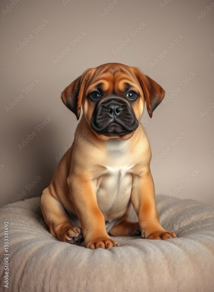 Obraz premium Adorable Puppy Posing in Studio