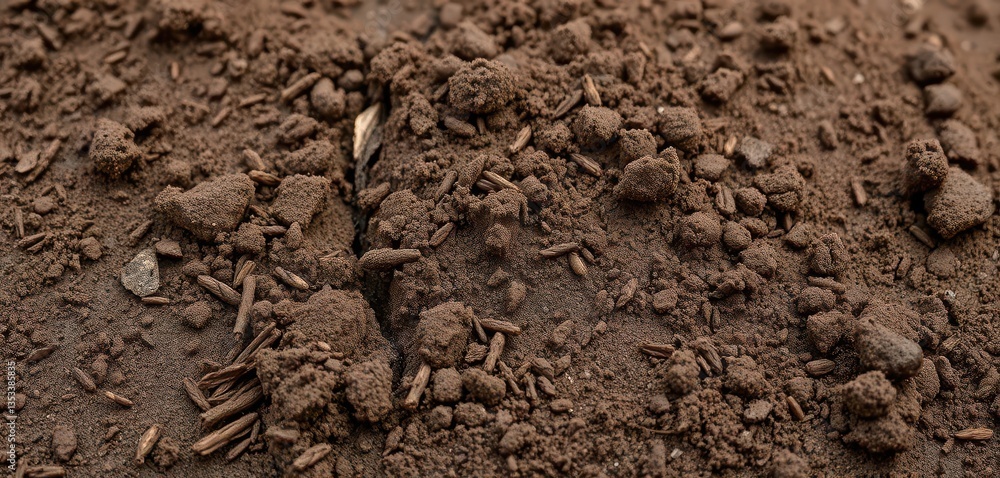 Silty loam soil, dark brown, fine grains, moist, silt, earth, ecology Silty loam soil, dark brown, fine grains, moist, silt, earth, ecology
