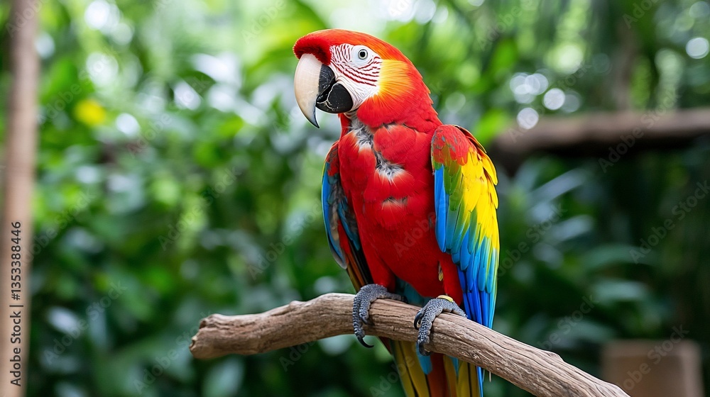 Obraz premium Scarlet Macaw Tropical Bird Wildlife Nature