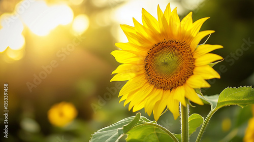 Golden Sunflower in Bloom: A Symbol of Youth and Renewal