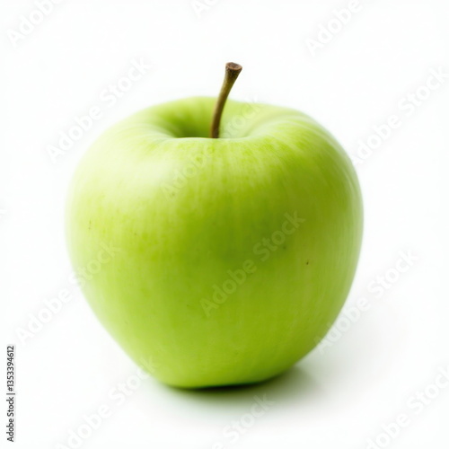 Wallpaper Mural Fresh Green Apple Isolated on a Bright White Background. Generative AI Torontodigital.ca
