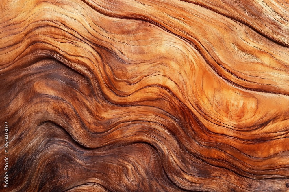 Abstract Wood Grain Background Texture with Natural Wavy Pattern and Warm Brown Tones Abstract Wood Grain Background Texture with Natural Wavy Pattern and Warm Brown Tones