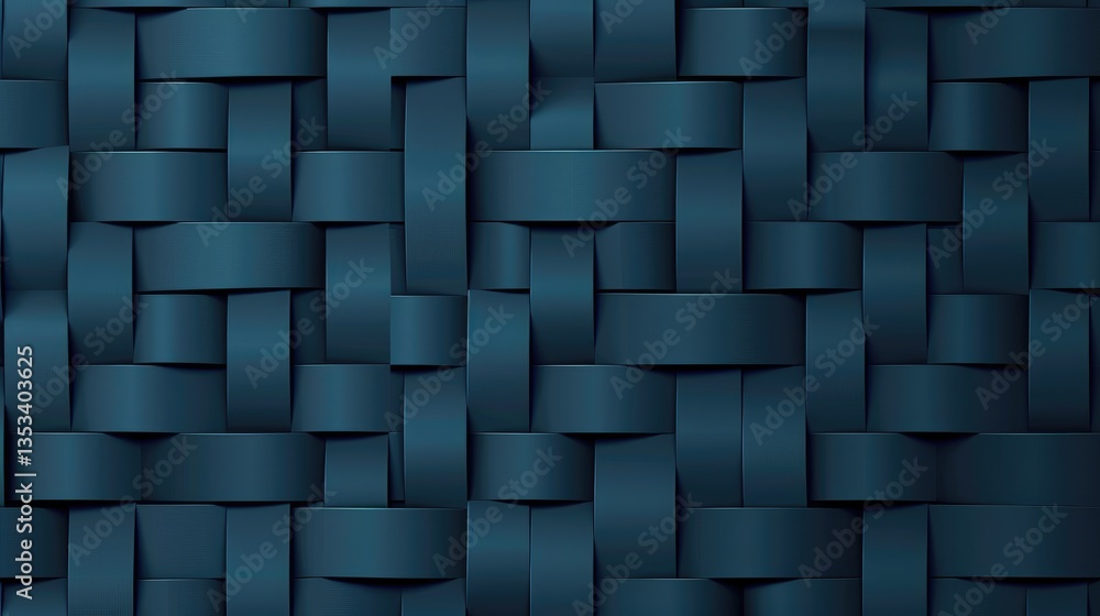 Blue woven pattern composed of repeating interwoven rectangular shapes Blue woven pattern composed of repeating interwoven rectangular shapes