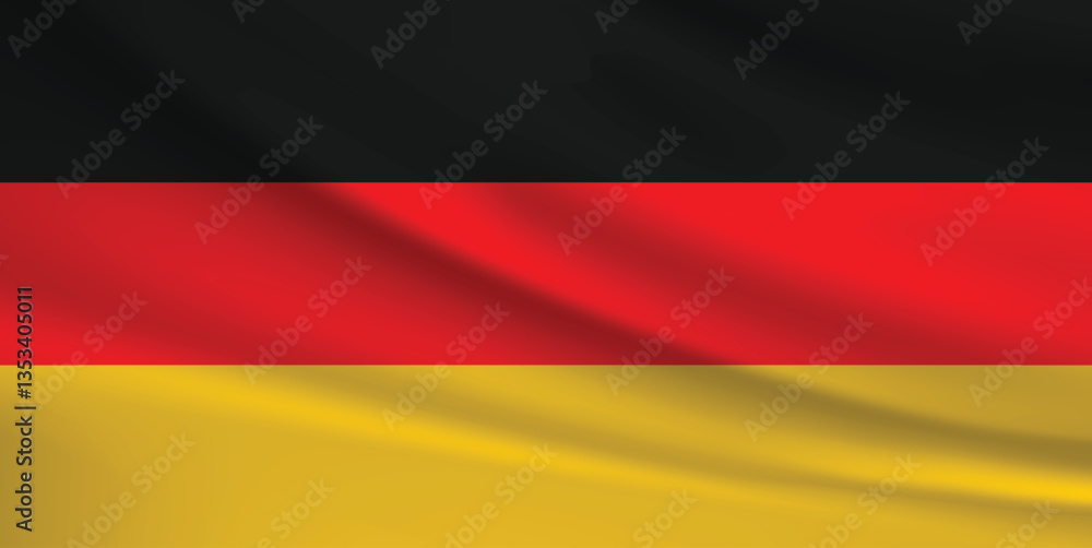 Vector flag of Germany. Germany waving flag background. Vector flag of Germany. Germany waving flag background.