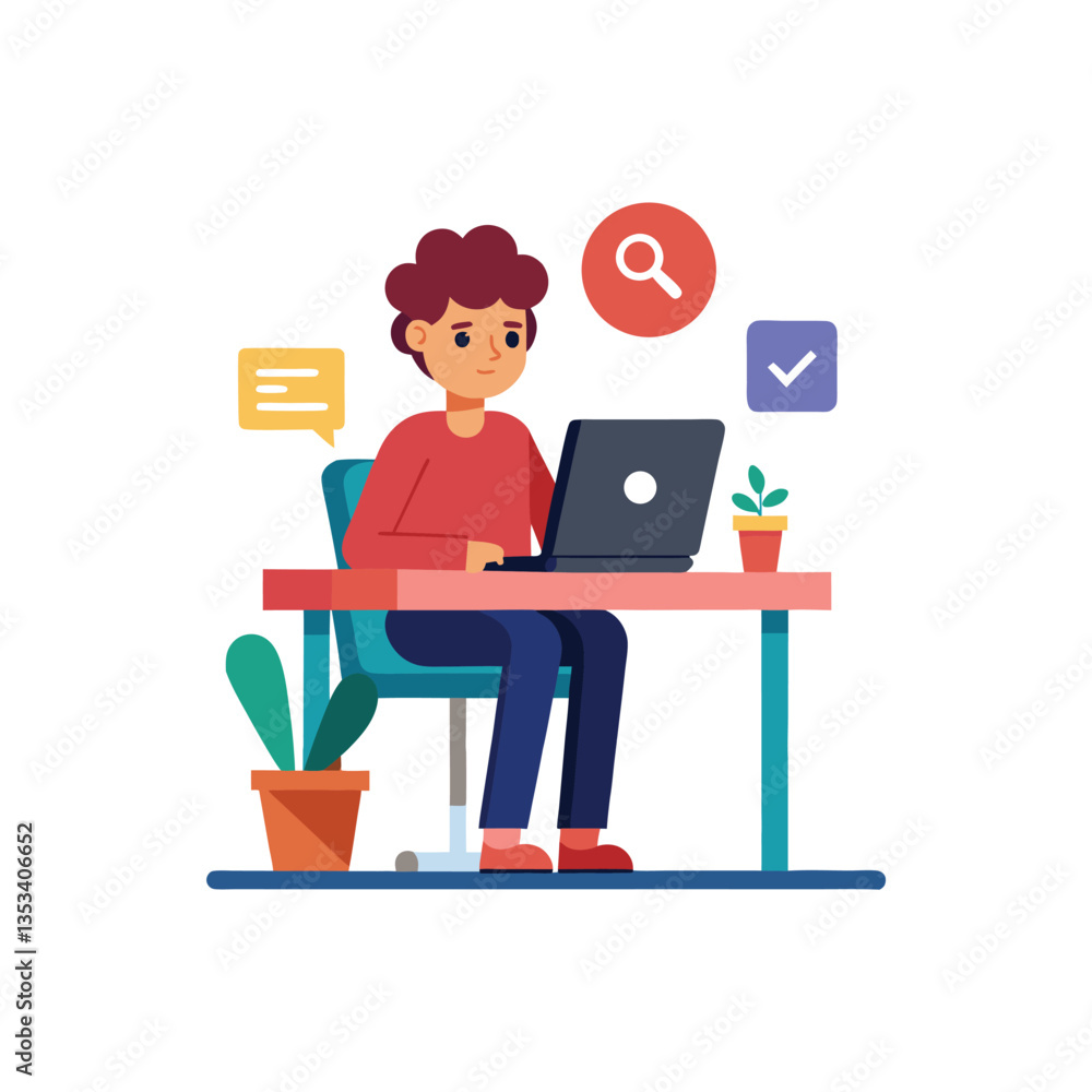 Digital marketing business isolated vector illustrations . Digital marketing business isolated vector illustrations .