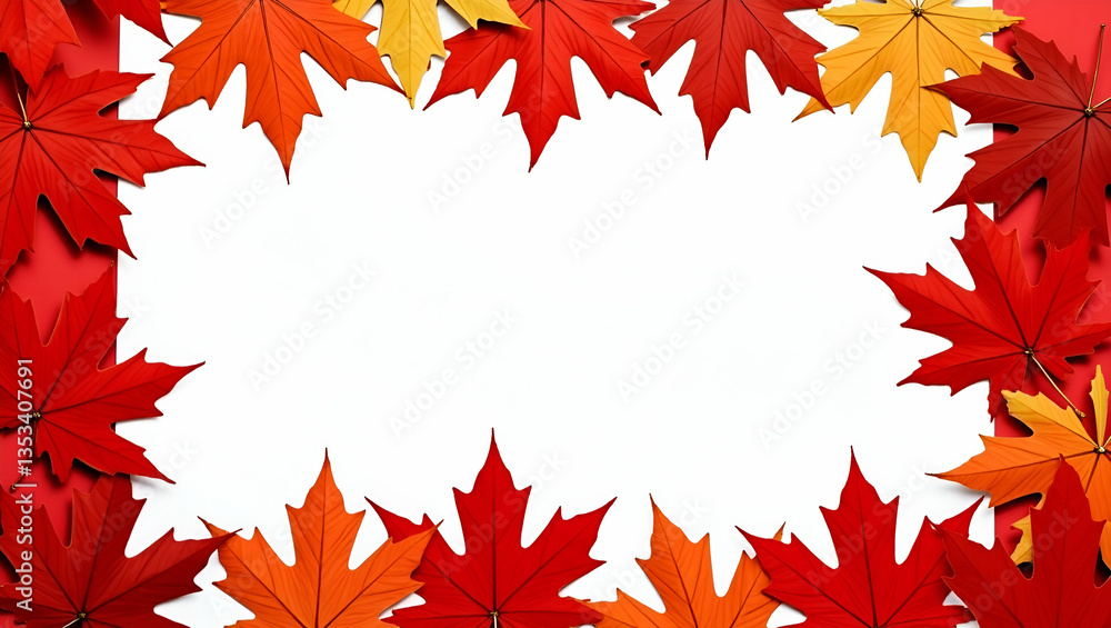 Elegant Maple Leaves and Proud Canadian Flag Border Frame with Patriotic Copy Space for Canada Day Messages - Perfect Photo Stock Concept for Celebrating Canada Day with Style Elegant Maple Leaves and Proud Canadian Flag Border Frame with Patriotic Copy Space for Canada Day Messages - Perfect Photo Stock Concept for Celebrating Canada Day with Style