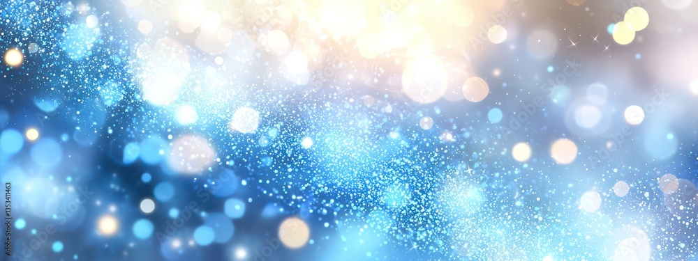 Abstract design with blue particles, soft flares, and a bokeh glow. Abstract design with blue particles, soft flares, and a bokeh glow.