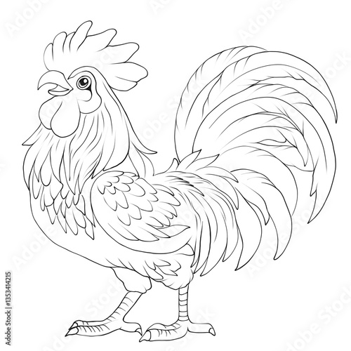 rooster isolated on white background