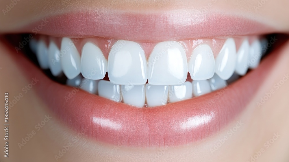 Fototapeta premium Healthy, bright smile with perfect teeth (2)