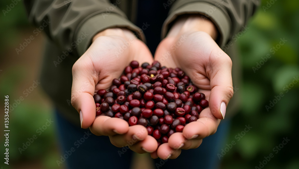 Authentic Arabica Coffee: Eco-Friendly Farming & Local Sourcing in a Cute Vector Illustration Authentic Arabica Coffee: Eco-Friendly Farming & Local Sourcing in a Cute Vector Illustration