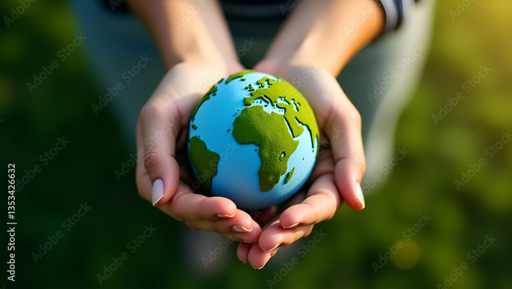 Top view of hands holding green earth symbolizing care saving energy renewable resources sustainable environment on World Earth Day concept as Top view of hands holding green earth symbolizing care sa Top view of hands holding green earth symbolizing care saving energy renewable resources sustainable environment on World Earth Day concept as Top view of hands holding green earth symbolizing care sa