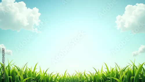Air quality and green lungs border frame with clean air copy space for World Environment Day concept as Clean air symbols and green lungs framing clean air space for World Environment Day greetings in