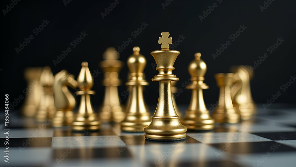 Gold and Silver Chess Pieces on Board: Business Metaphors & Leadership Gold and Silver Chess Pieces on Board: Business Metaphors & Leadership