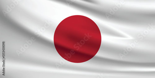 Free Download Vector flag of Japan. Japan waving flag background. - GFXLoad