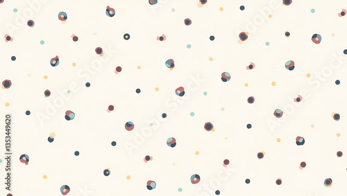 Stylish Clean Scandinavian Circle Tile Pattern: Minimal Colors & Shapes for Modern Home Decor