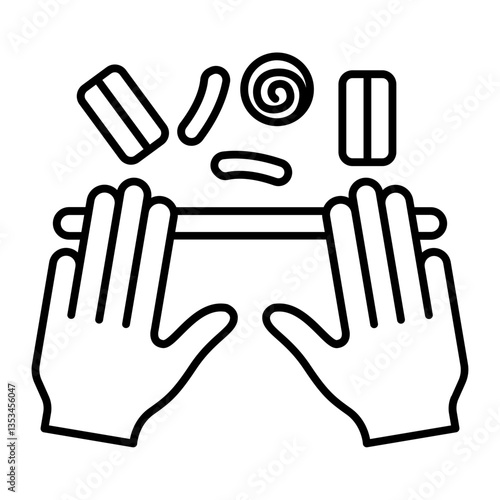 Plasticine outline icon