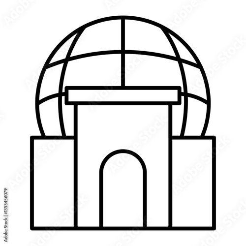Planetarium outline icon