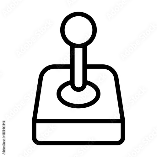 OldSchool Joystick Vector Line Icon Design