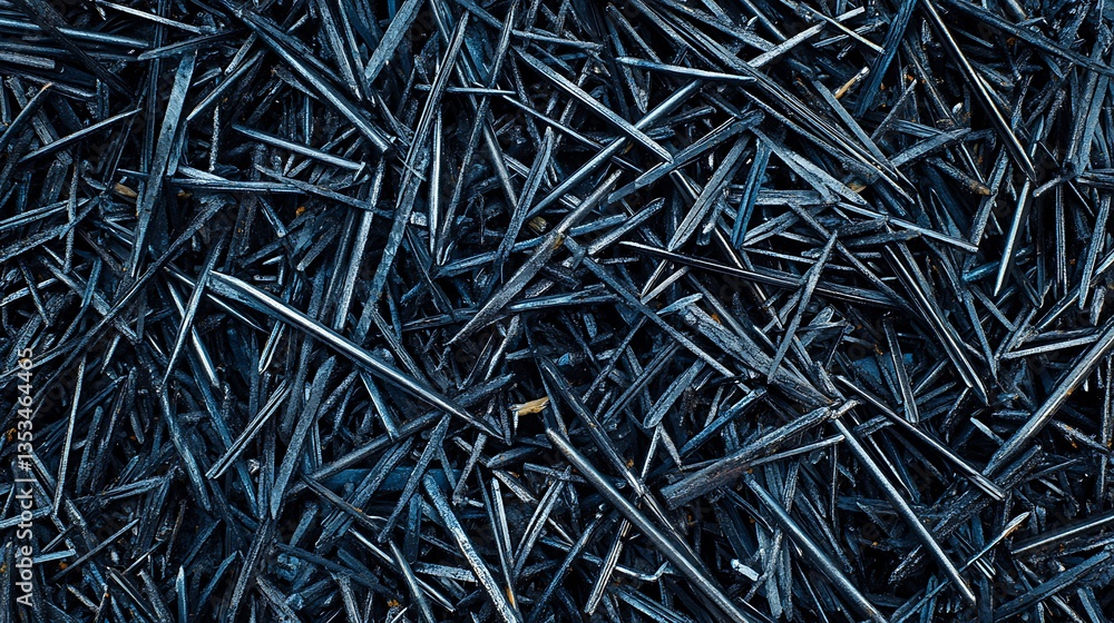 Overlapping sticks with textured dark blue and shiny surfaces Overlapping sticks with textured dark blue and shiny surfaces