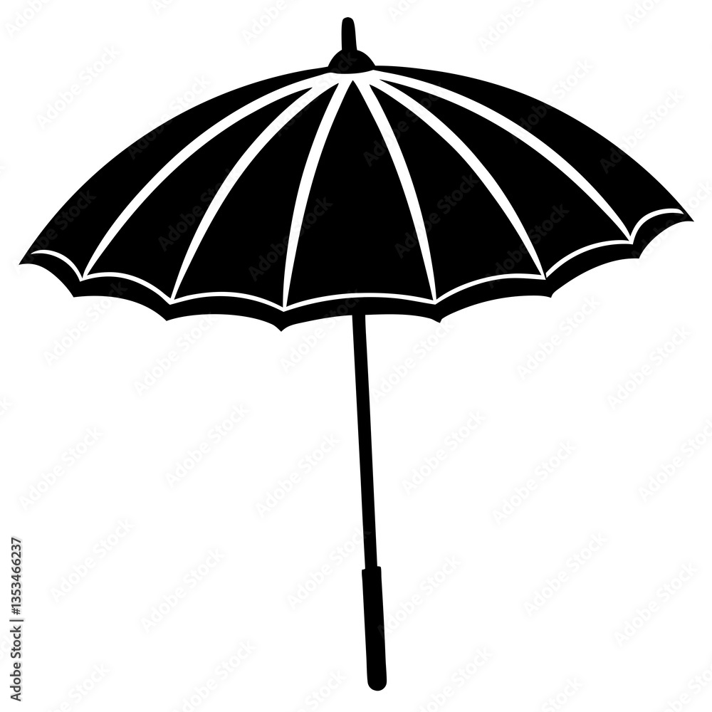 Beach Umbrella Silhouette Beach Umbrella Silhouette