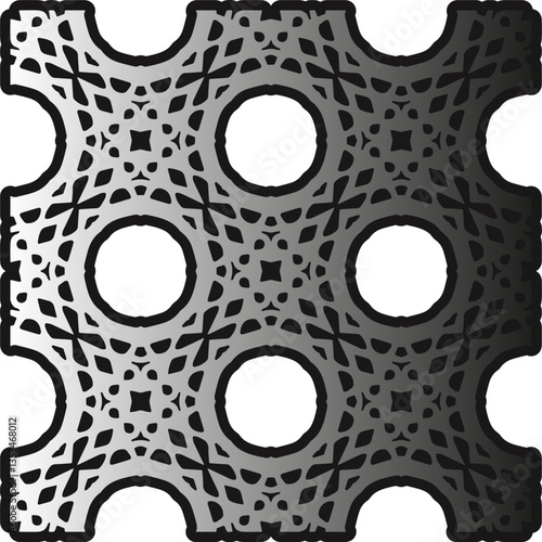 Metal pattern. Abstract metallic background. Wallpaper with repeat pattern.