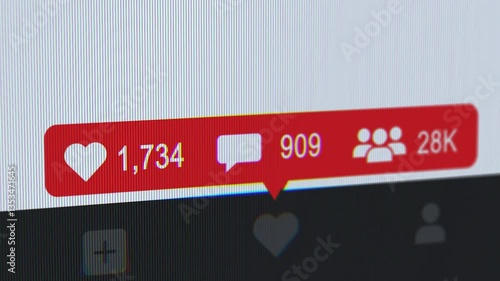 Social Media Counter Animations. Views, comment, likes, and new followers Counter Animations. White